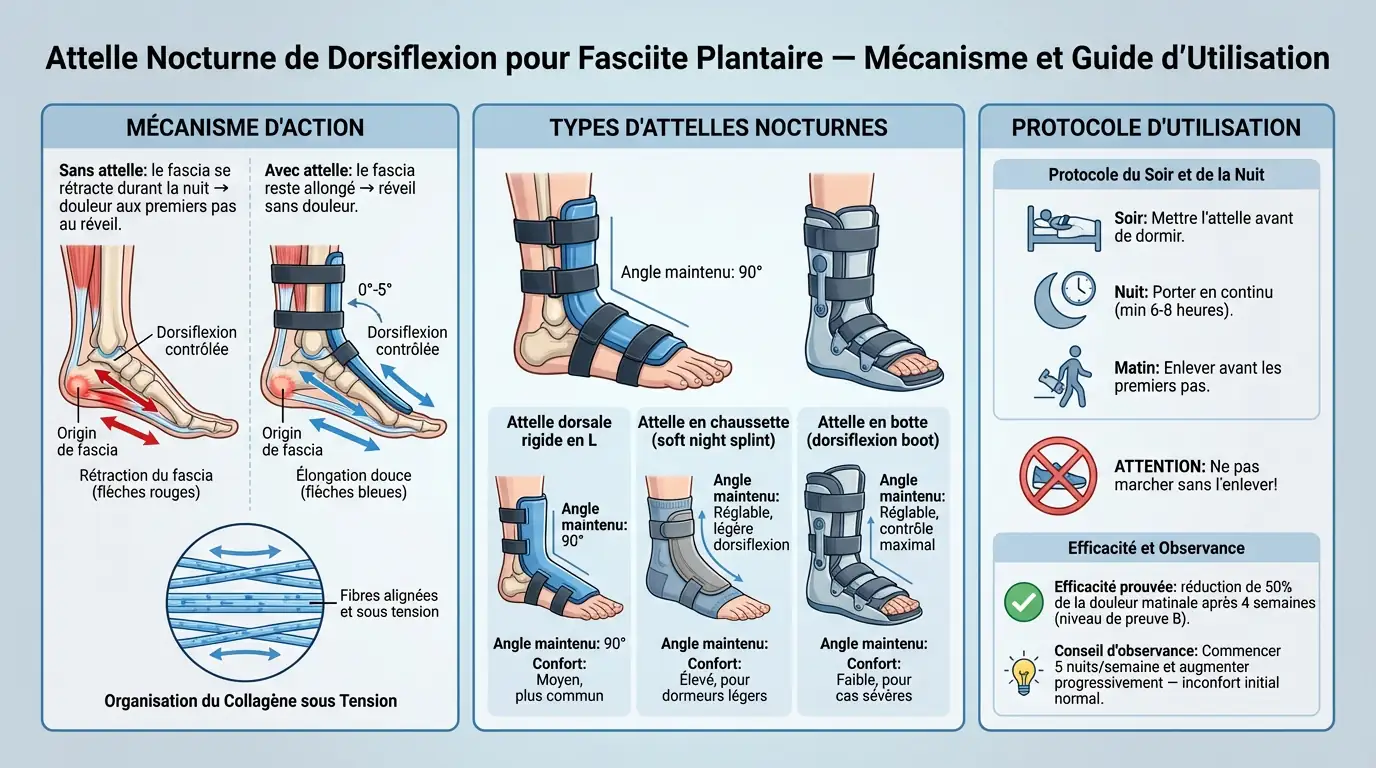 Attelle de nuit pour fasciite plantaire : comment ça fonctionne ?
