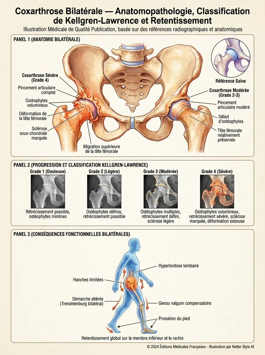 Coxarthrose bilatérale : les deux hanches touchées, que faire ?
