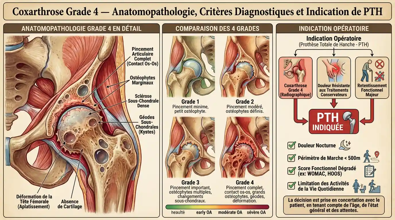 Coxarthrose grade 4 : quand l’opération devient-elle nécessaire ?