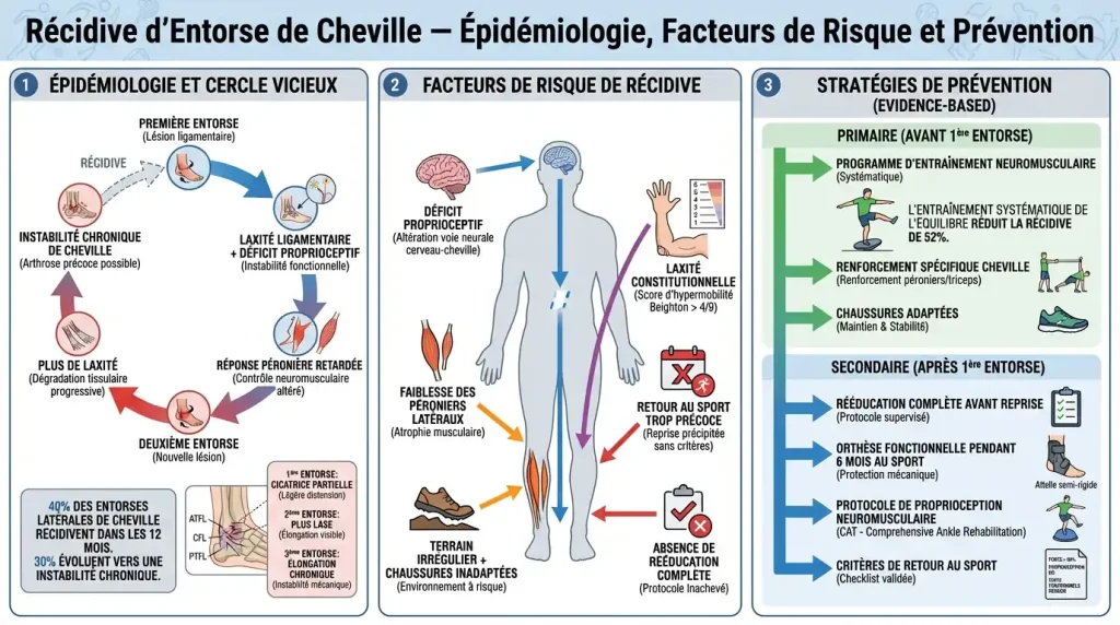 Entorse de cheville à répétition : comment stopper la récidive ?