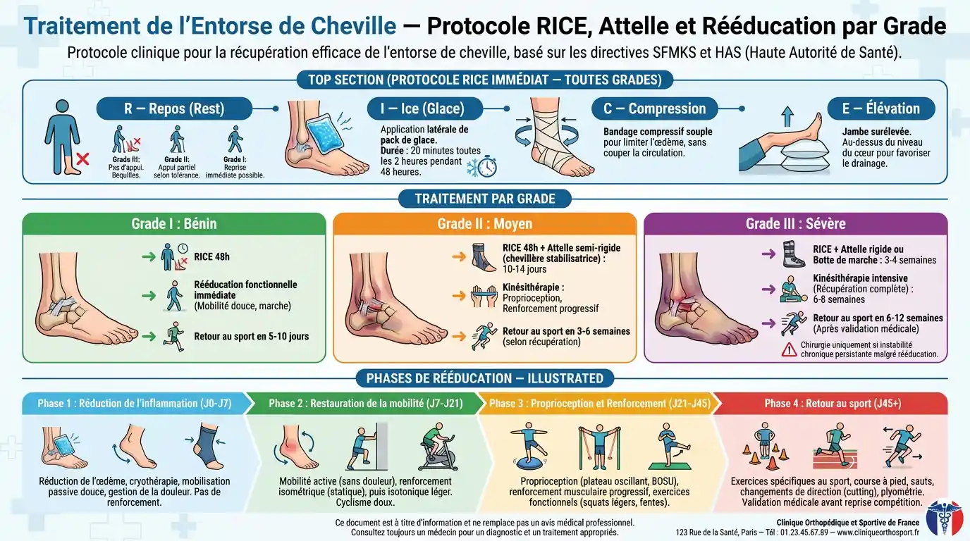 Traiter une entorse de cheville rapidement et efficacement