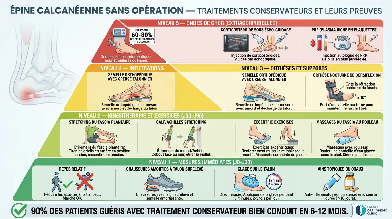 Soigner une épine calcanéenne sans opération : méthodes efficaces
