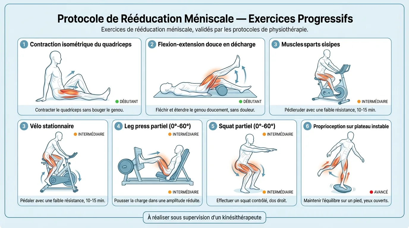 Exercices pour soulager et renforcer un ménisque abîmé