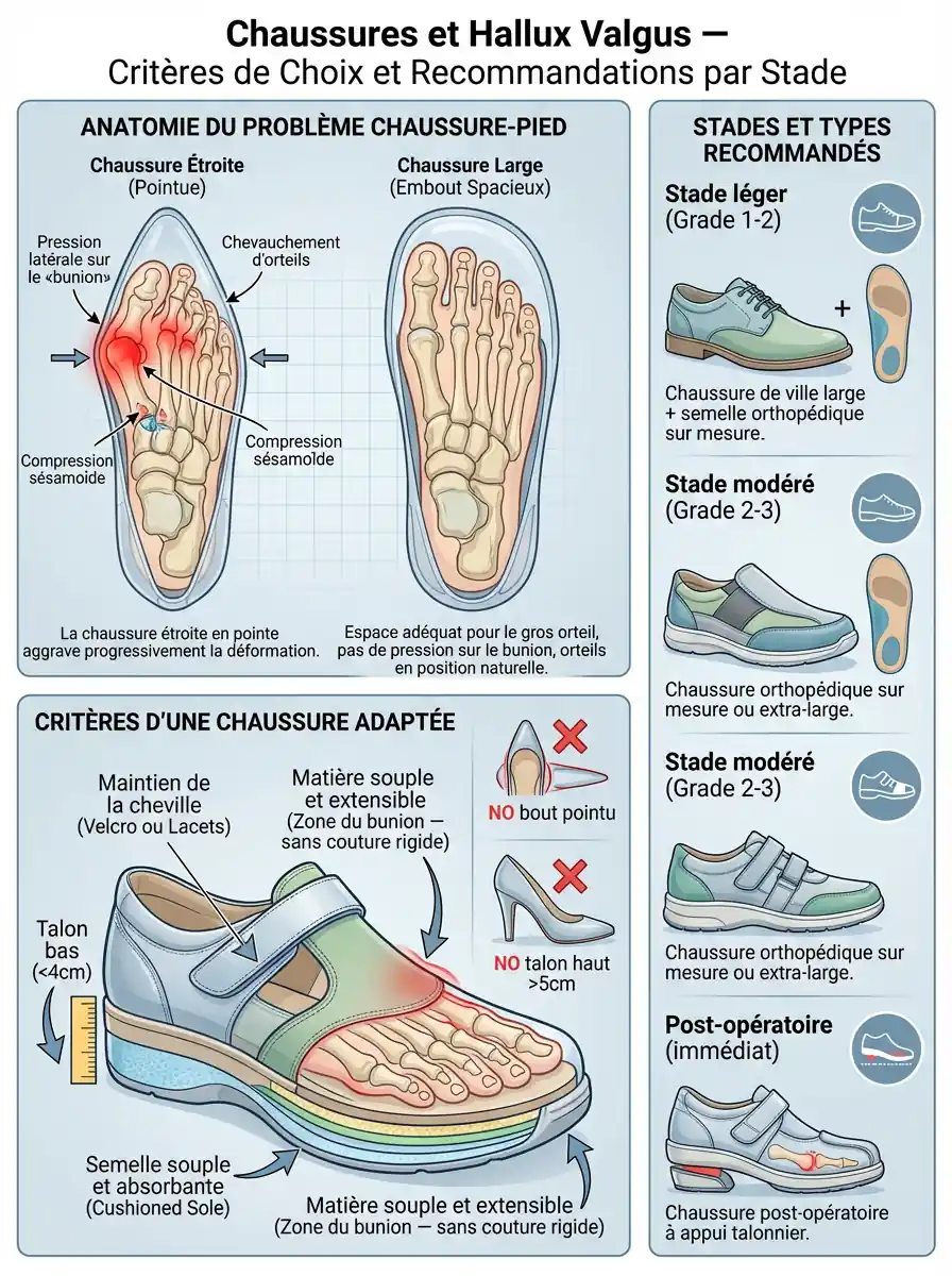 Chaussures adaptées pour l&rsquo;hallux valgus : conseils pratiques