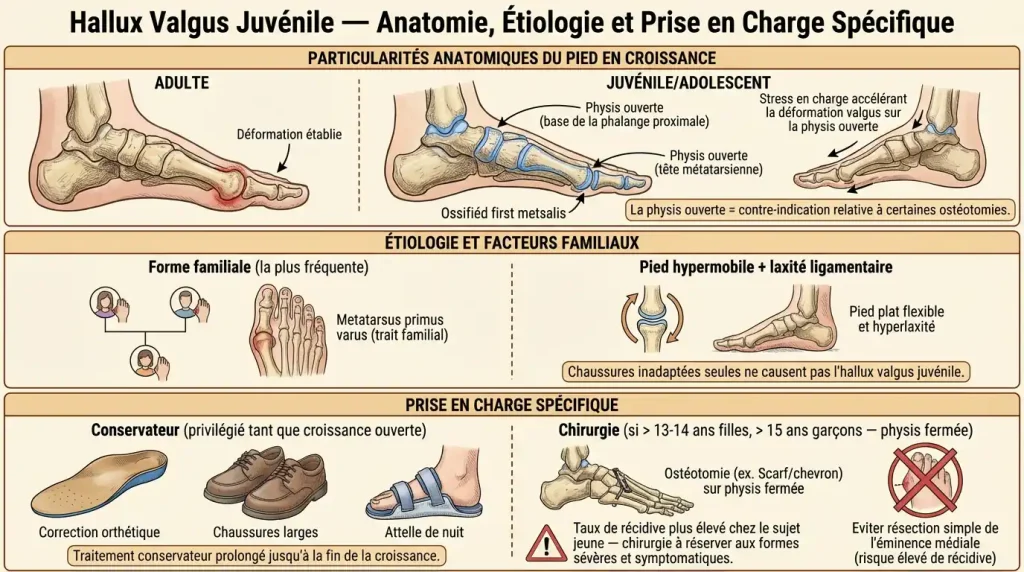 Hallux valgus chez l’enfant et l’adolescent : surveiller et corriger