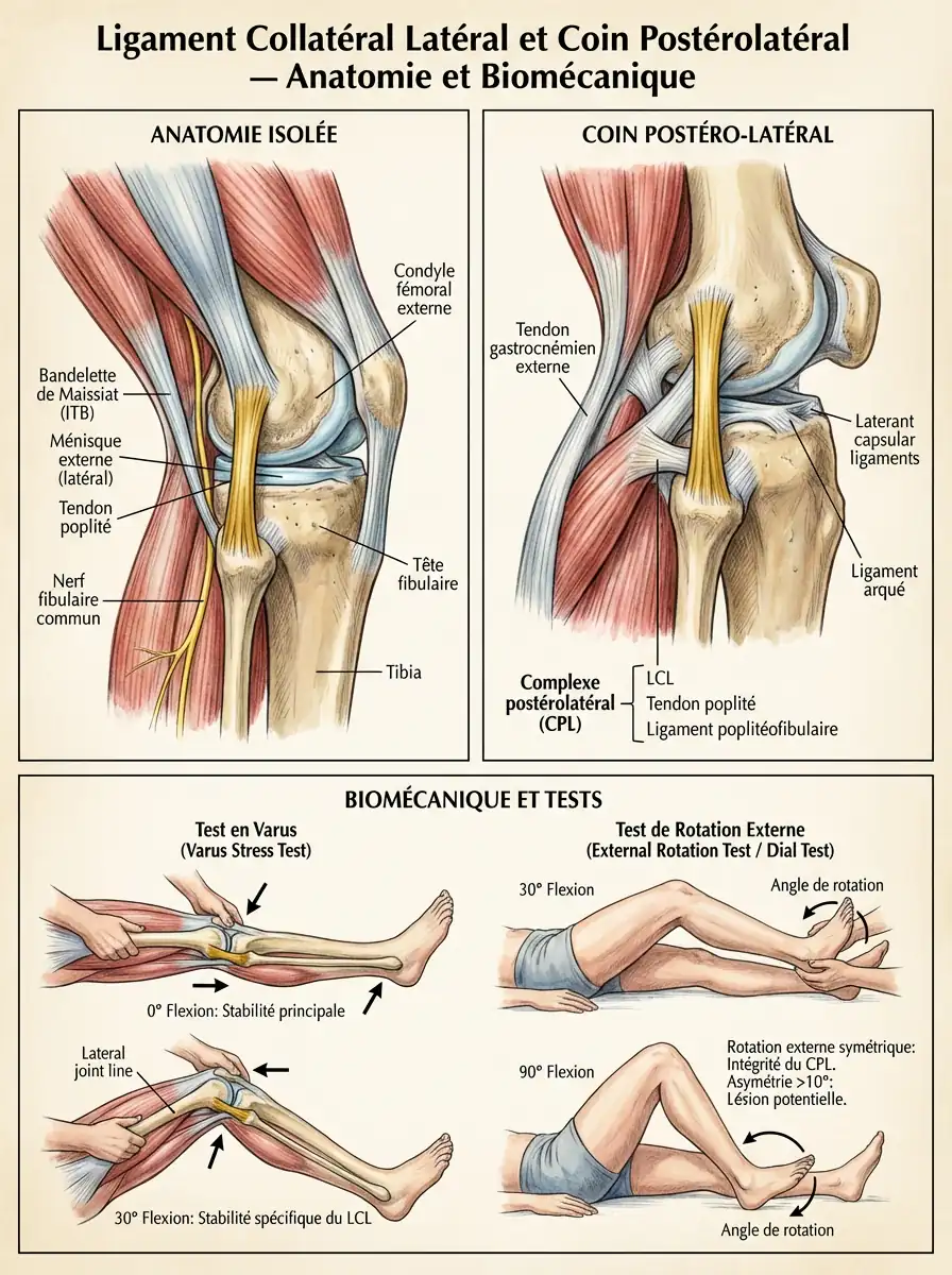 Ligament latéral externe du genou : blessures et prise en charge