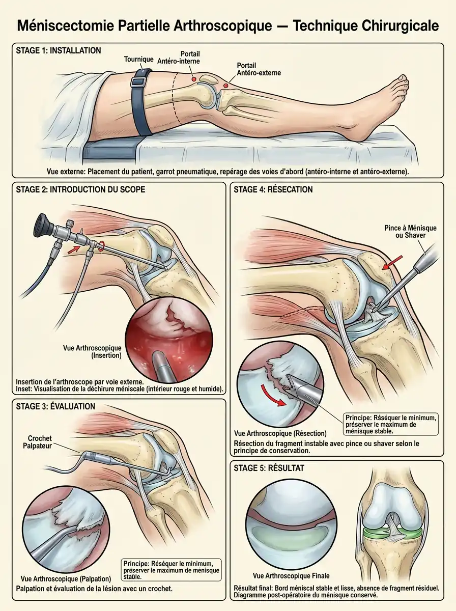 Méniscectomie partielle : pourquoi et comment se déroule l&rsquo;opération ?