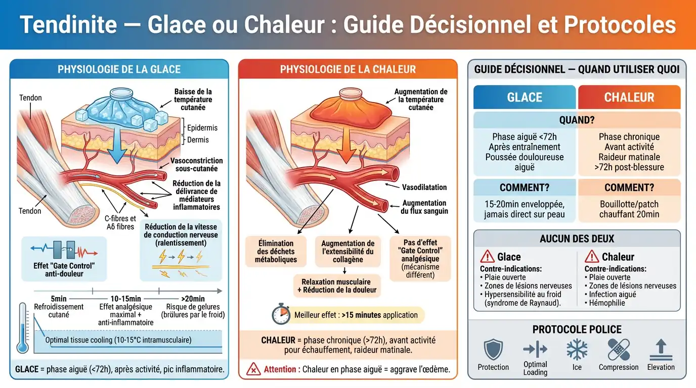 Tendinite : mettre de la glace ou de la chaleur ?